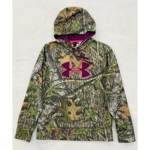 Camo Under Armour Hoodie Camouflage Military Veterans Hunting Small Mossy Oak